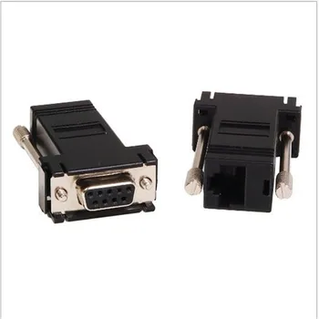 

100pcs/Assemble complete DB9 Pin female to RJ45 female 8P8C male connector DB9 F to RJ45 8P8C