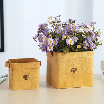 

Pastoral Style Wooden Desktop Storage Box Dried Flower Simulation Plant Holder Decoration Home Furnishings SDF-SHIP