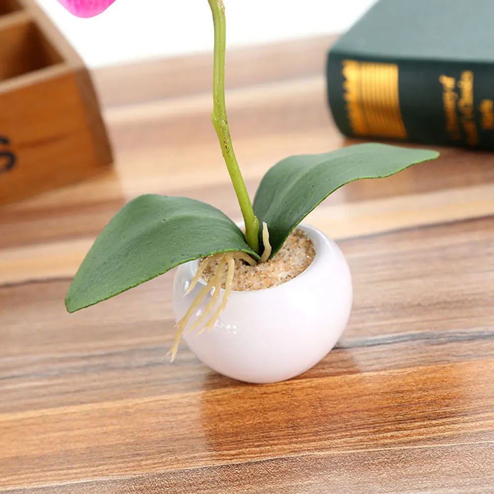Поддельные растения пластиковые DIY Мода Имитация искусственного цветка цветок мотылька Орхидея садовый Орнамент Ручной Работы домашний декор
