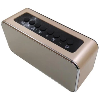 

Portable MP3 Player Mirror Led Stereo Speakers Bluetooth Speaker With FM Radio Time Alarm Clock
