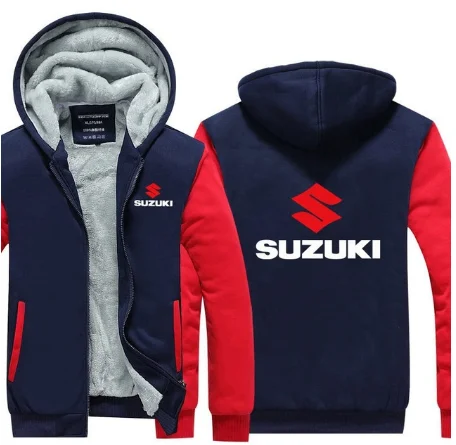 Зимний флисовый теплый мужской свитер для Suzuki, зимний утепленный джемпер, пальто с длинным рукавом, толстовки d