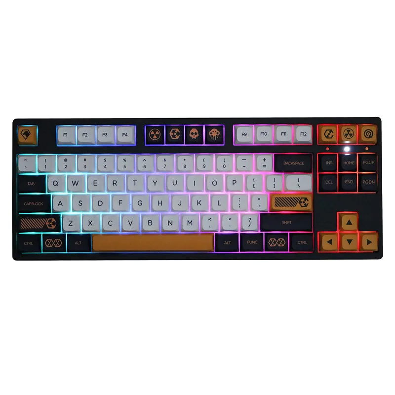 Conjunto de Guerra Virtual Tema Keycap para mx Switch Teclado Mecânico Pbt Lados Corante Subbed Keycaps Xda Perfil Tampões Chaves 1 - Imagem 2