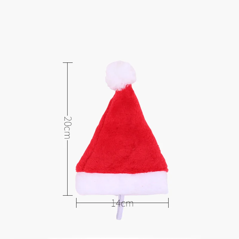 1P Cute Pet Christmas Hat Small Animals Cat Dog Santa Claus Hat New Year Xmas Cosplay Home Party Pet Costume Decoration Supplies