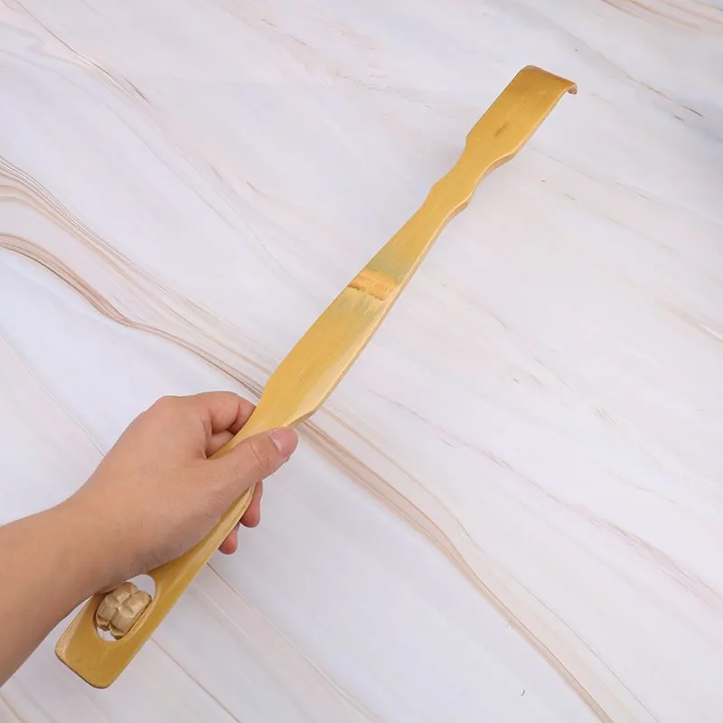 Long Wooden Itch Massage Roller Body Stick Roller Back Scratcher Bamboo Body Relax Massager Back Scratcher