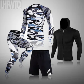 

Top men's thermal underwe ar set MMA tactics leggin clothing compre ssfitness Thermal Underwear Long Johns Men Winter Brands Men