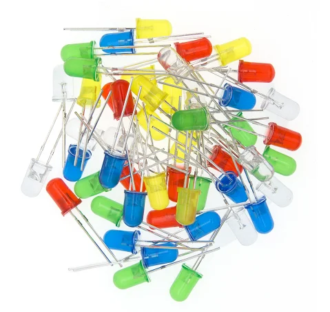 1 Bag=1000pcs 5mm 2 pin LED White/Blue/Red/Yellow/Green/Pink/Purple ...