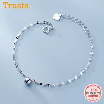 

Trustdavis Real Minimalist 925 Sterling Silver Fashion Sweet 5mm Bead Bracelet For Women Wedding Party Fine Jewelry DA1835