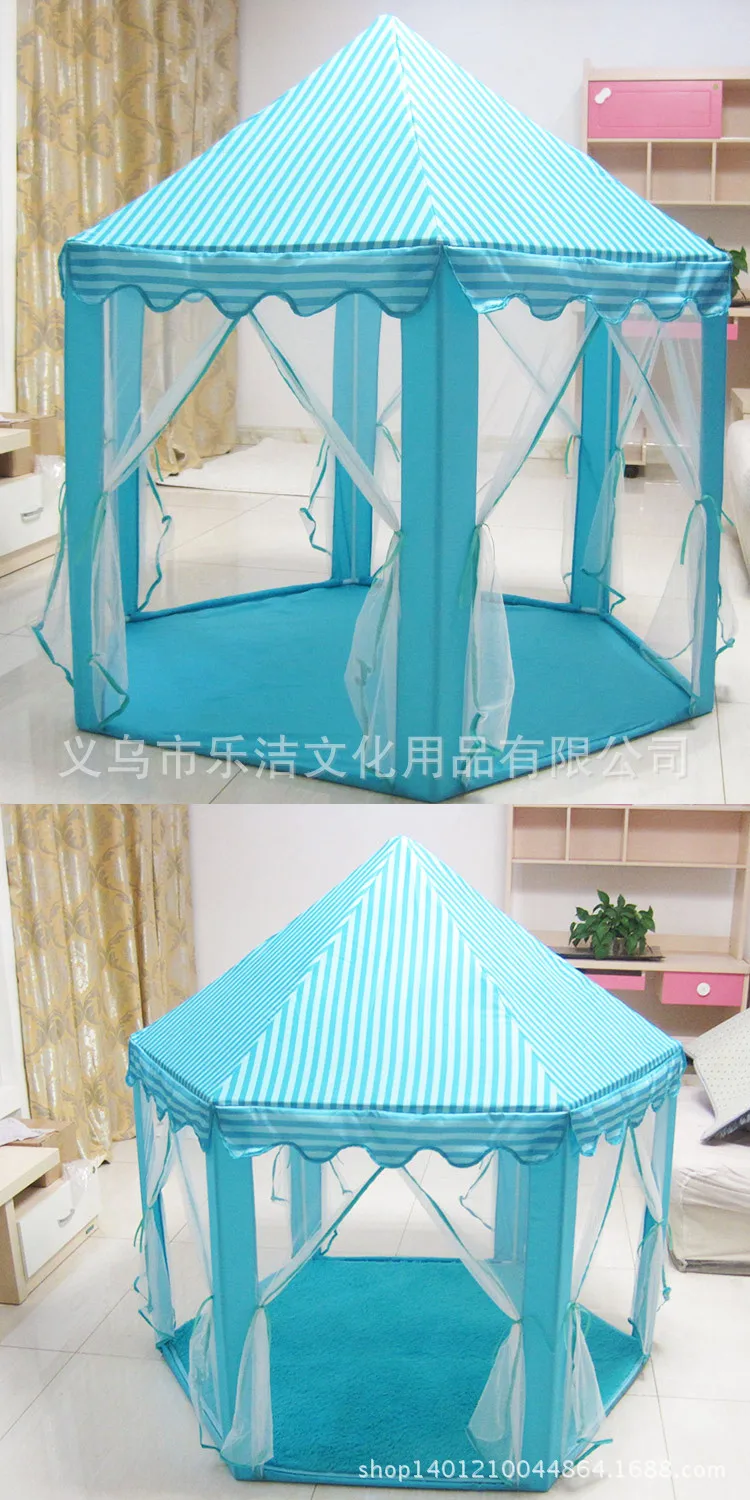 Шестиугольная Принцесса замок Ультра большой тюль детская палатка игровой дом игрушка комната Горячая москитная сетка