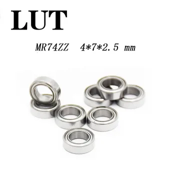 

4PCS High quality ABEC-5 MR74ZZ MR74Z MR74 ZZ L-740ZZ 4x7x2.5 mm 4*7*2.5 mm metal shield Miniature deep groove ball bearings