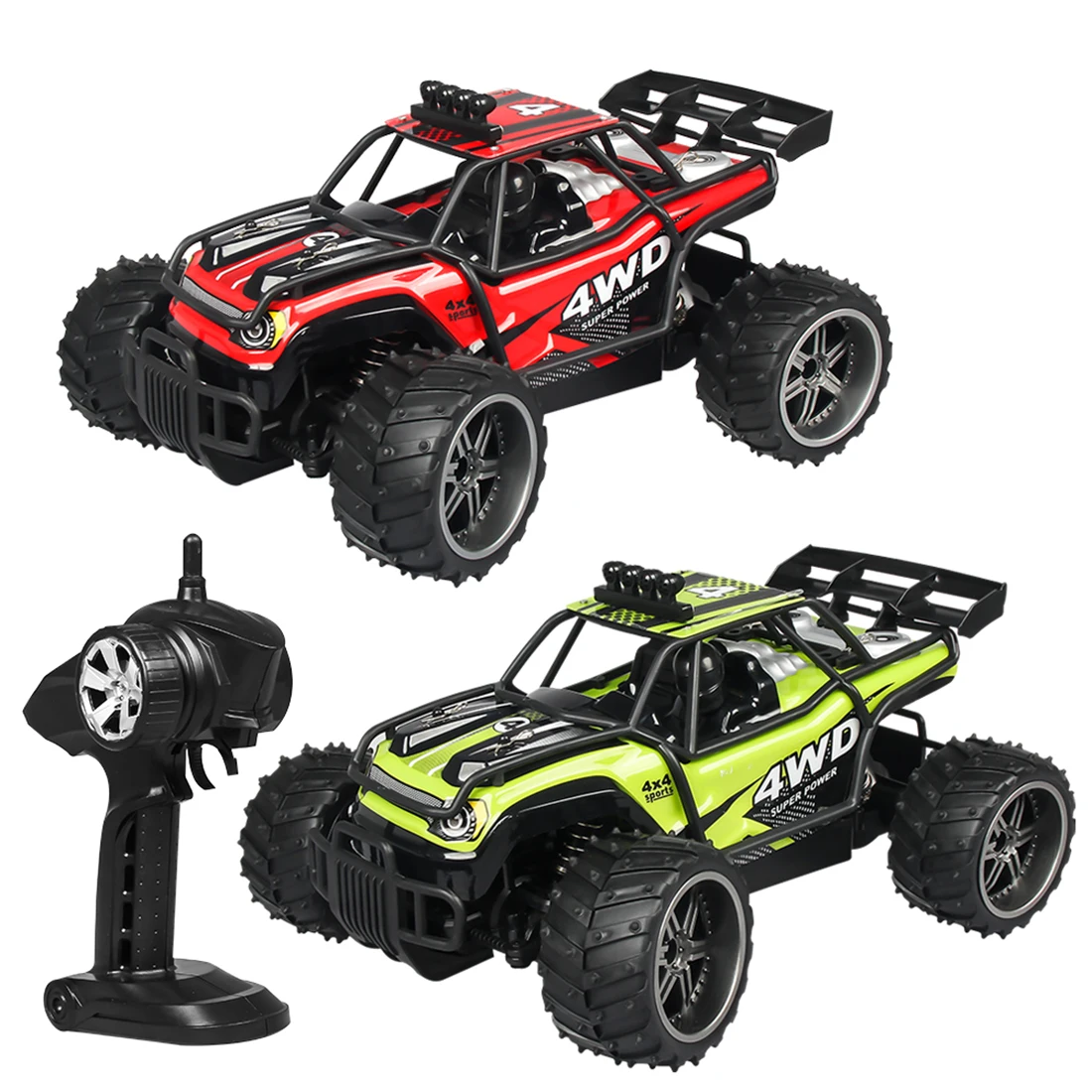 

1:16 2.4G RC High-speed Off-road Vehicle Powerful Motor Anti-collision Remote Control Car Toy - Green