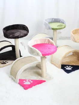 

Summer Summer Sleeping Mat Cat Climbing Frame Sisal Small Scratching Pole Cat Tree Cat Nest One-piece Cat Scratch Trees Solid Wo