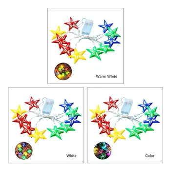 

New Four Color Pentagram Shape String LED Light Eid Ramadan Islamic Battery Supply