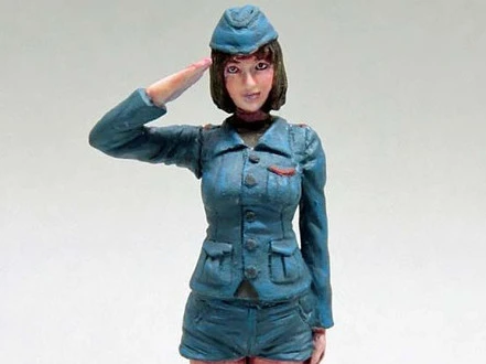 Статуэтка в виде комплект 1/35 Салют девушка гараж модельная фигурка из смолы |