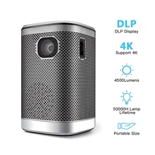 4500Lumens Mini Portable Projector DLP Video Movie Projector  Home Theater Touchpad HIFI Speaker Wireless Sync Screen for Home