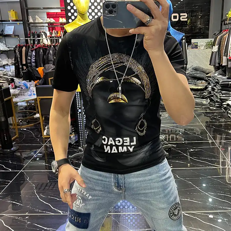 メンズ21新ファッションヘビー印刷tシャツホット掘削camisetas Hombreドレスtシャツ高品質春tシャツ男性 Tシャツ Aliexpress