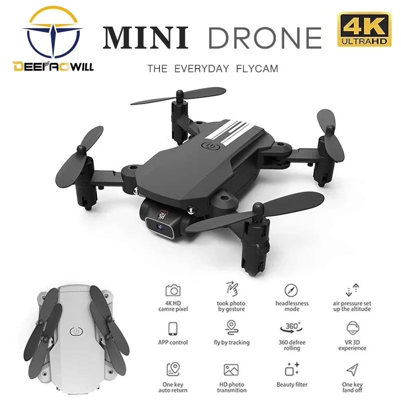 2020 Новый мини Дрон с разрешением 4K 1080P HD Камера Wi Fi Fpv воздушный Давление удержания