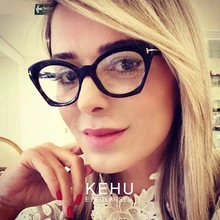 KEHU модные женские очки с кошкой ультралегкие очки с Т-образной оправой, очки без рецепта, женские УФ-линзы, очки для путешествия KE67