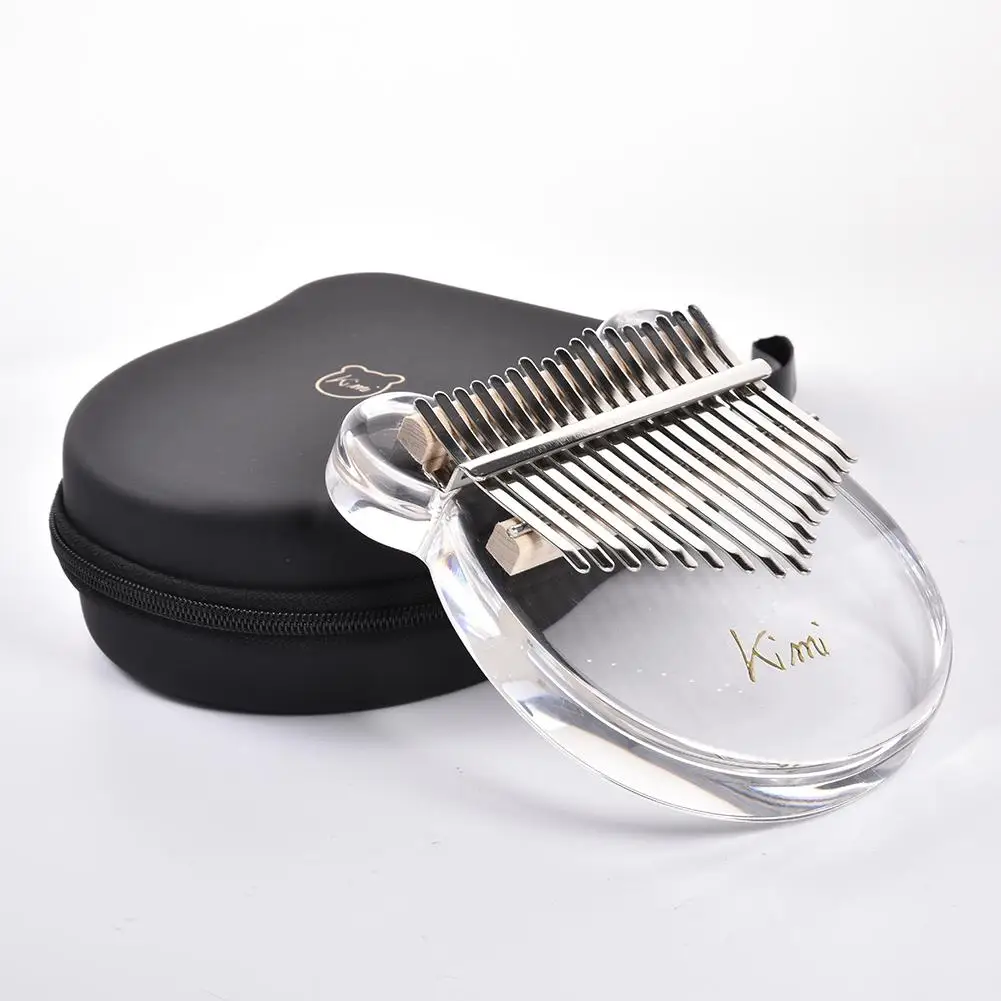 

Creative 17 Keys Transparent Acrylic Kalimba Thumb Piano with Carrying Case Tuning Hammer and Instruction for Musical Gifts