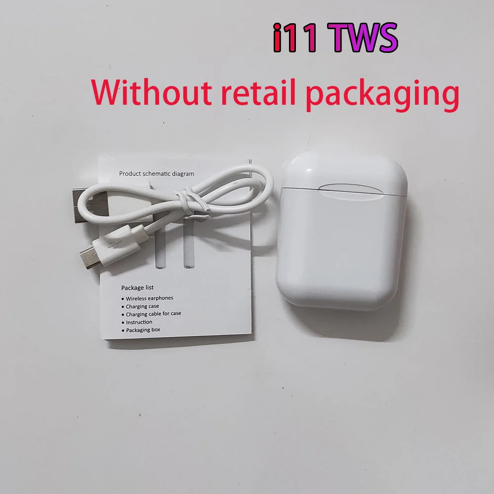 white i11 Обновленные i99 TWS 1:1 беспроводные bluetooth-гарнитуры наушники tws i11 i12 для iPhone Android не i20 i30 i60 i1000 i200 Tws - Цвет: white i11
