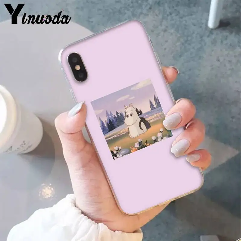 A7 Yinuoda Mumin модный мультяшный милый черный мягкий резиновый чехол для телефона для iPhone 8 7 6 6S Plus X XS MAX 5 5S SE XR 11 11pro 11promax - Color: A7