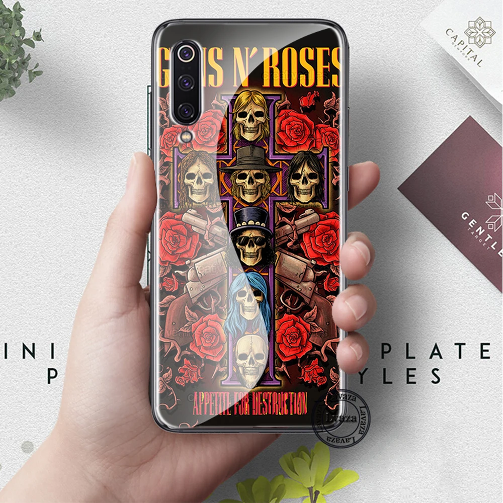 TG1 157d Пистолеты n roses Стекло чехол для Xiaomi 8 Lite 9 A1 A2 5X 6X Redmi 4X 6A Примечание 5 6 7 Pro - Color: TG1
