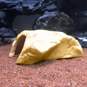 

Fish Tank Aquarium Fish Hiding Cave Resin Aquarium Landscape Turtle Reptile Basking Hide Habitat Decoration Ornament M