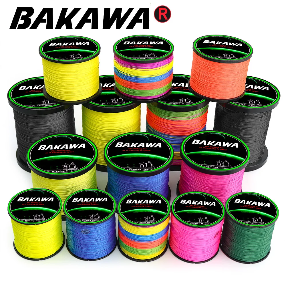 BAKAWA PE 4 нити плетеная леска японская супер многонитевая соленая 300 м 500 1000