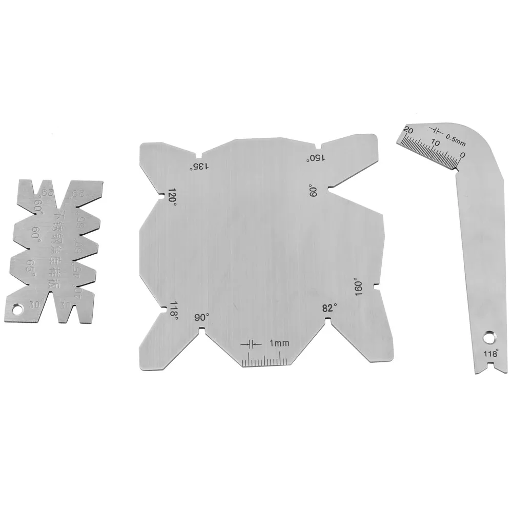 

3Pcs/Set Drill Bits Angle Gauge Dirll Sharpener Tools S/S Angle Measuring Gage Stainless Steel Screw thread Cutting