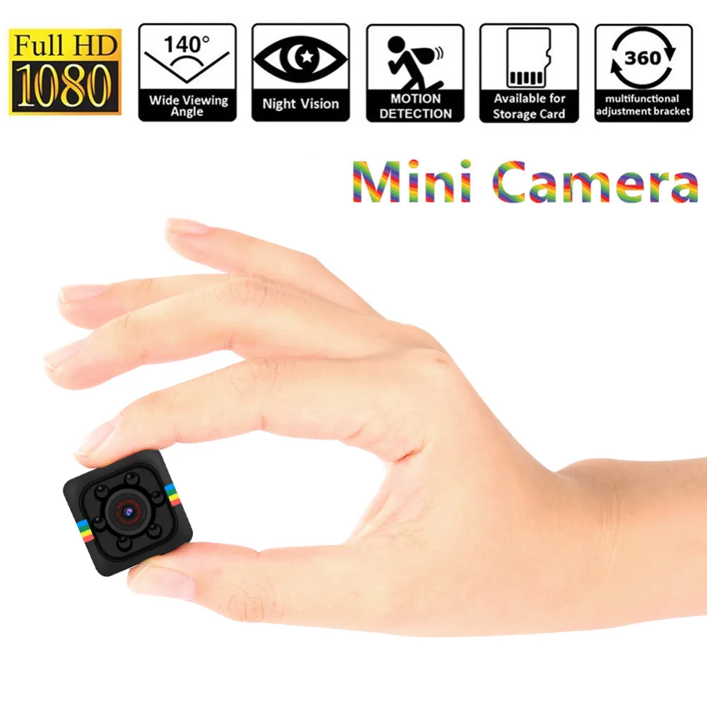 Мини-камера SQ11 SQ13 SQ16 SQ19 1080P с сенсором, портативная видеокамера для безопасности, маленькая камера с секретом espia, камера с поддержкой TF карты