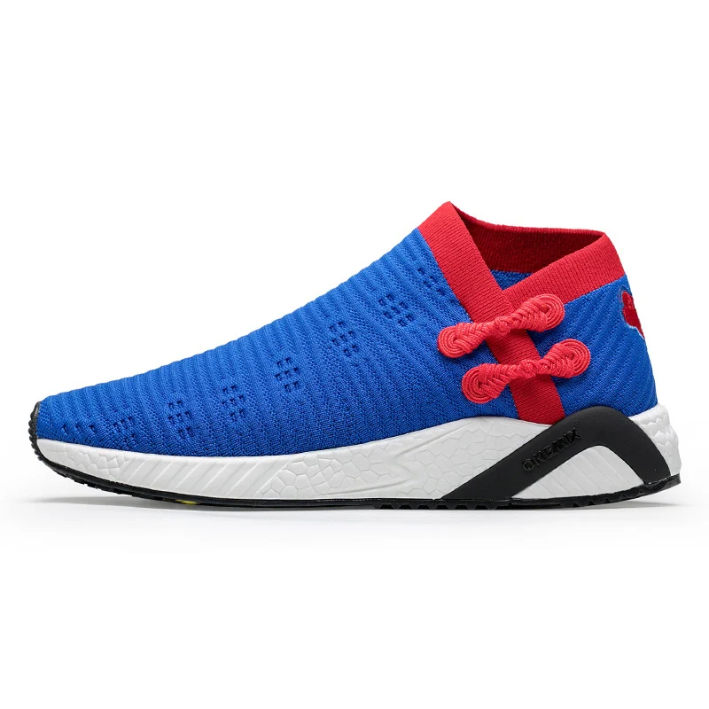 Blue Red CP ONEMIX носки Спортивная обувь для мужчин легкие дышащие женские кроссовки трикотажные вамп Прочная резиновая подошва носки-lik кроссовки - Цвет: Blue Red CP