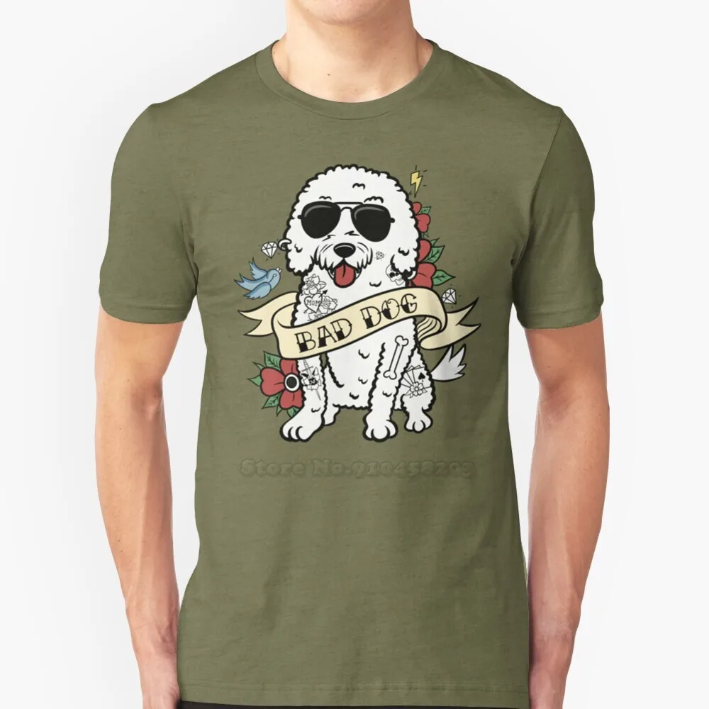Новинка футболка Bichon Frise Bad Dog в стиле хип-хоп футболки из 100% хлопка мужские топы