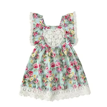 

Summer Baby Girls Dress Lace Floral Children Princess Dress Baby Girl Backless Outfit Infant Clothes