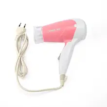Студенческий электрический фен для волос, бытовой портативный розовый фен для волос с постоянной температурой, складной фен с европейской вилкой