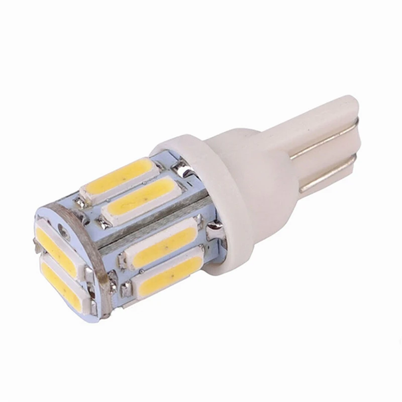 W5W 7020 10SMD Белый светодиодный 6000K поворотный боковый стоп-сигнал лампа стояночный
