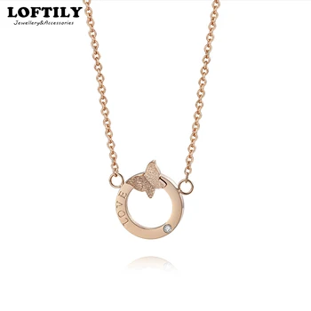 

New fine jewelry necklace Diamond Crystal Women's butterfly pendant pendant women's necklace Jewelry clavicle chain
