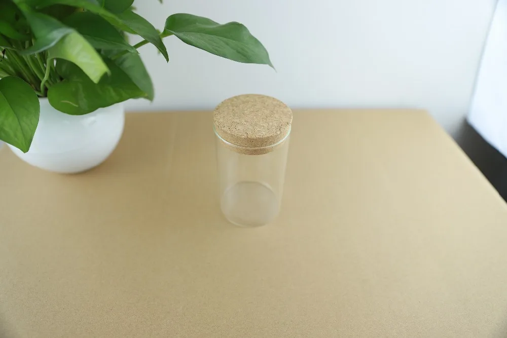 4pcslot 65100mm 250ml Thick Glass Bottle Cork Stopper Spice Bottles Container Jars Vials DIY Craft Kitchen Storage Bottles (3)