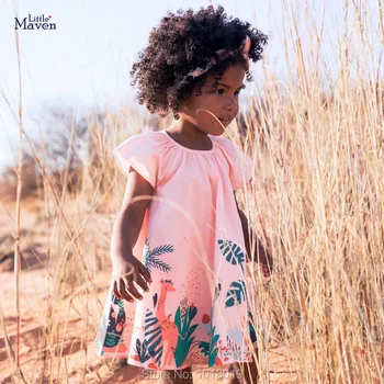 

Kids Dresses Summer Casual Bebe Girls Tops 100% Combed Cotton New 2020 Baby Girl Clothes Children Pink Baby-doll Dress Kids 1-7Y