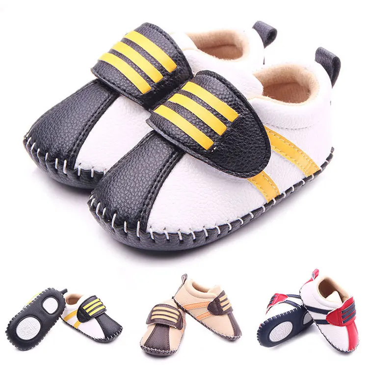

Toddler Shoes Large Velcro BABY'S Shoes Environmental Pu Handmade Sewing Bottom Infants CHILDREN'S Shoes 1789