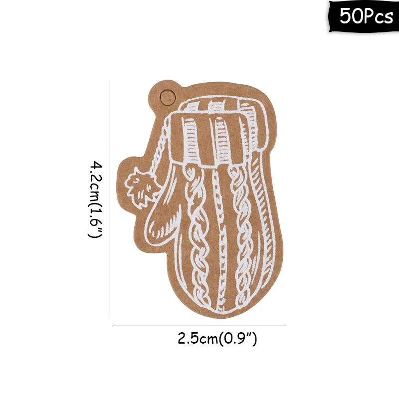50pcs tags-B Cyuan 50 шт. бирки для рождественских подарков Санта Клаус Снежинка крафт-бумага бирка с веревочной этикеткой Рождественский подарок на Рождество вечерние DIY Поставки - Цвет: 50pcs tags-B