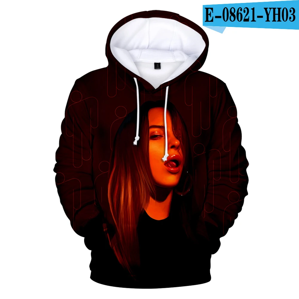 Новинка, худи Billie Eilish, Мужская/Женская Популярная Толстовка Billie Eilish, худи с 3D рисунком для мальчиков и девочек, худи с 3D рисунком, уличная одежда - Цвет: 3d
