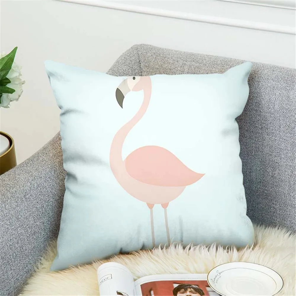 Summer Flamingo Cushion Covers Throw Pillow Case Home Bedroom Soft Square Pillow Cover 45x45cm Decorative Pillows