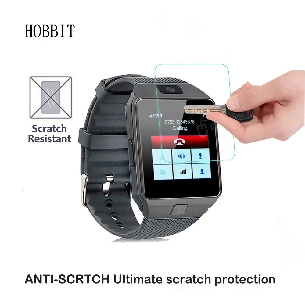 2 упаковки для DZ09 Smartwatch VG18 0,3 мм 2.5D Закаленное стекло экрана протектор для Vivoactive gps SmartWatch анти-царапинам прозрачная пленка