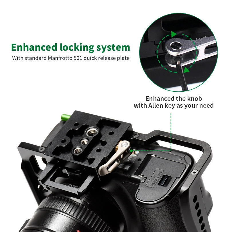 Lanparte universal camera cage for miroless camera