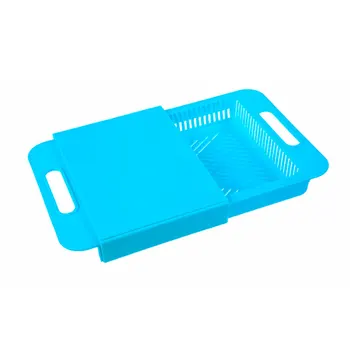 

Kitchen Chopping Block Sinks Drain Basket Cutting Board Meat Vegetable Fruit Antibacterial Non-slip Cutting Board With Storage-B