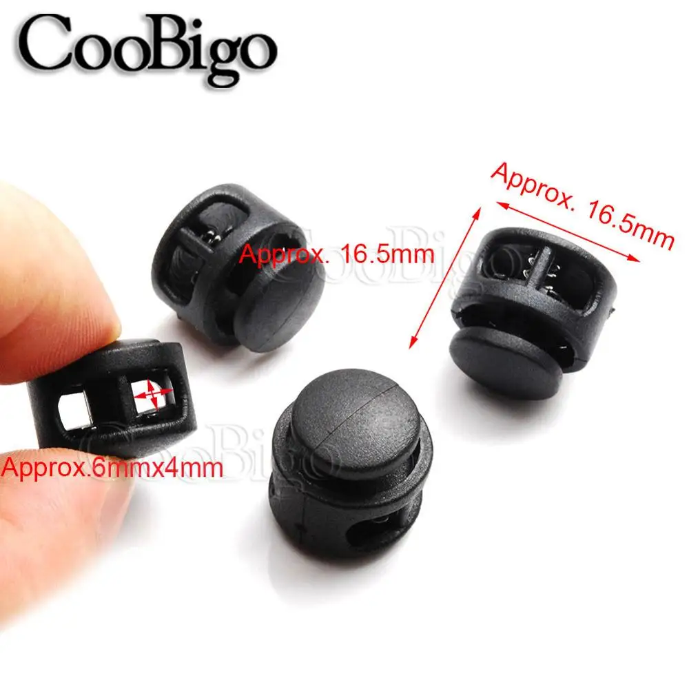 Cord Lock Stopper 10pcs Plastic Cord Lock Stopper Toggle Clip Rope Clamp Buckle for Drawstring Bag Hat Lanyard Clothes Shoelace Sewing Accessories