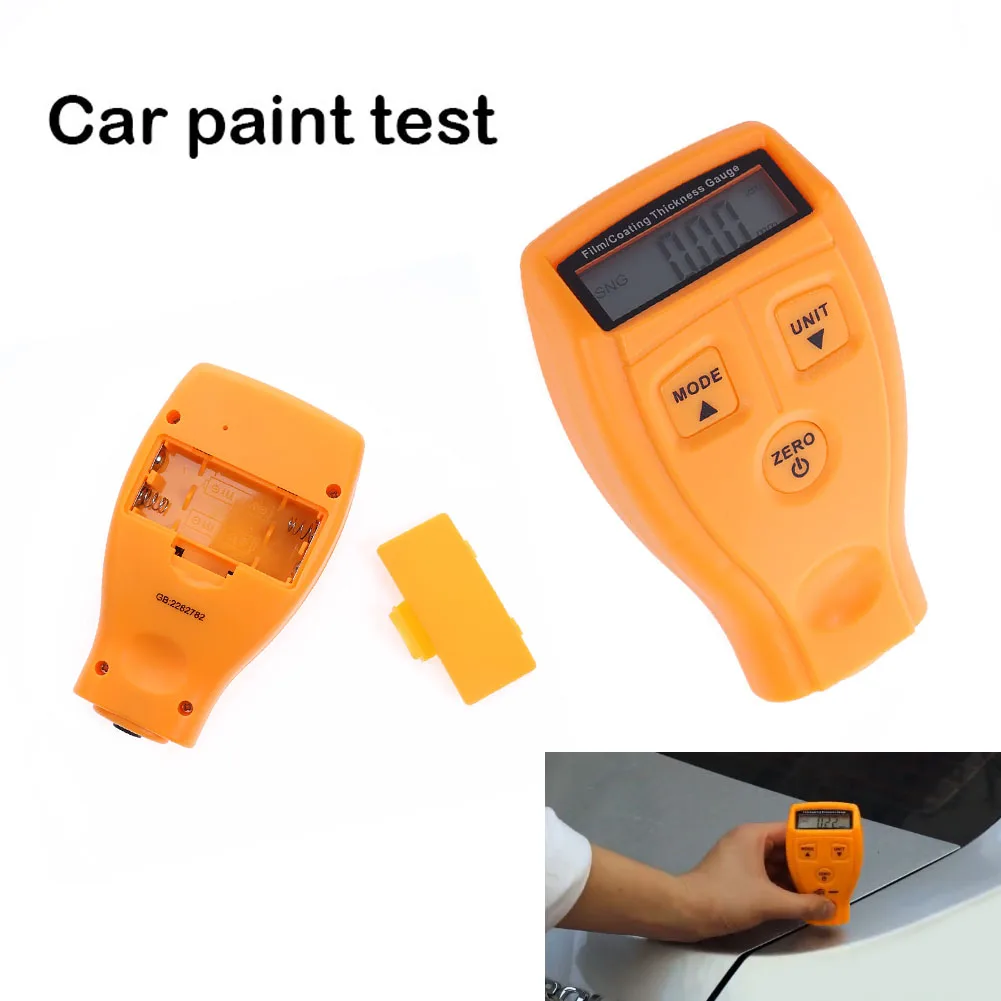 GM200 автомобильная пленка для измерения толщины краски, портативный прибор для измерения толщины покрытия, приборы измеритель поверхности автомобиля с ЖК-дисплеем