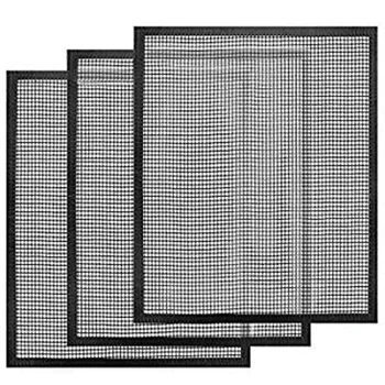 

Barbecue Mat, Three-Piece Set, Non-Stick 40x33cm Barbecue Mat, Reusable, Easy to Clean High Temperature Barbecue Net