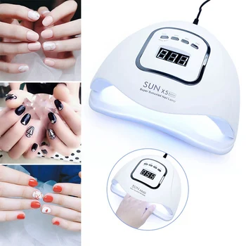 

80W/150W UV LED Nail Lamp With 45 Leds For All Gels Polish Sun Light Lamp Manicure Nail Dryer Drying Smart LCD Display
