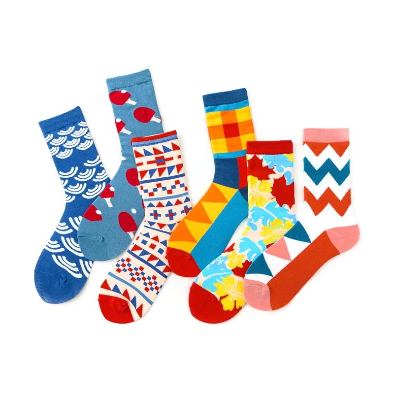 

Women Men Unisex Socks Short Funny Cotton Socks Colorful Skate Harajuku Socks Printing Warm Sock Christmas Gift