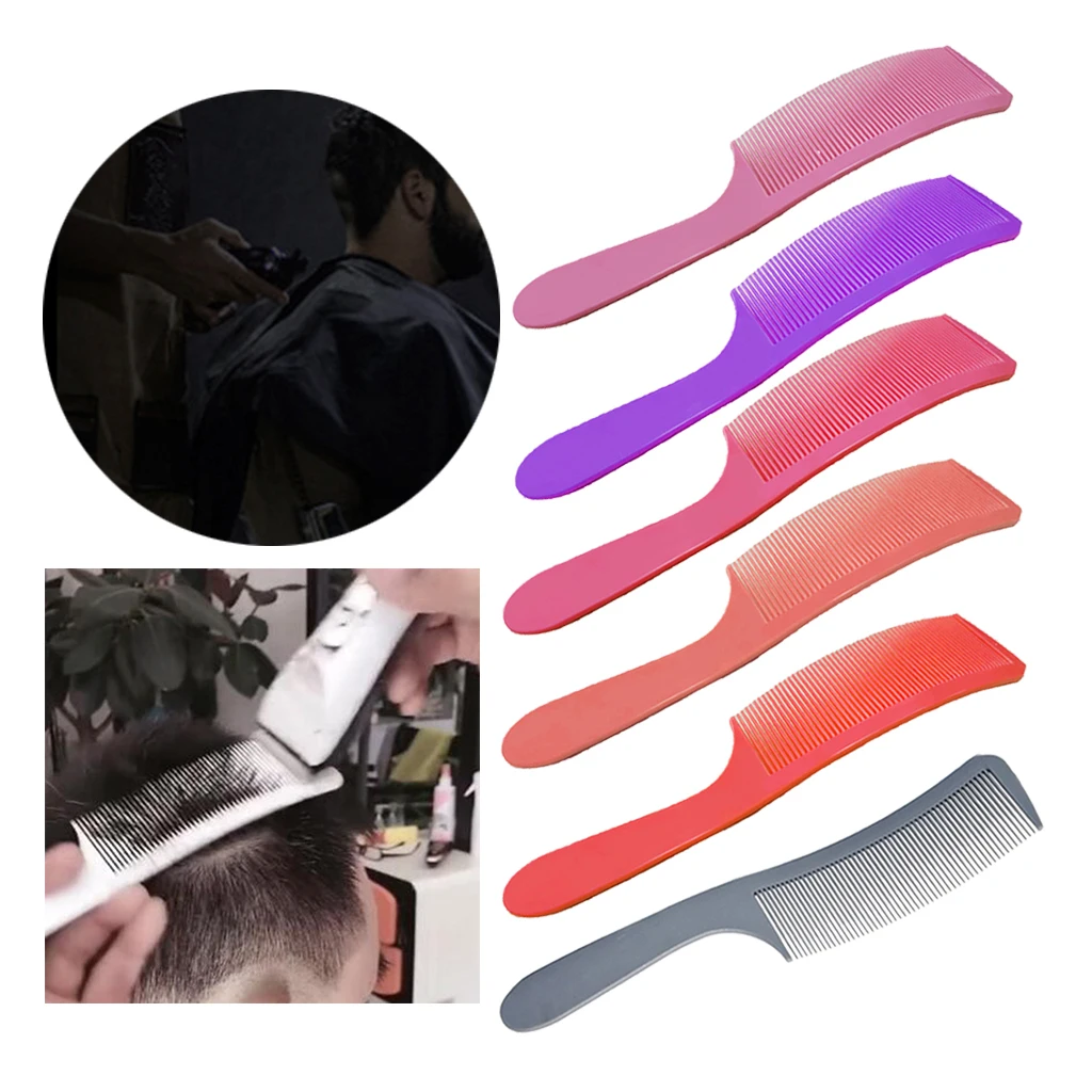 Professional Barber Salon Curved Comb Flat Top Haircut Trimming Comb for Men Anti-static Curved Shaver Hair Clipper Combs